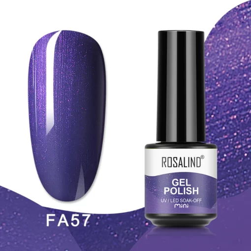 Rosalind Blizgus Gelinis Lakas LED/UV 5ml - Violetinis (FA57)